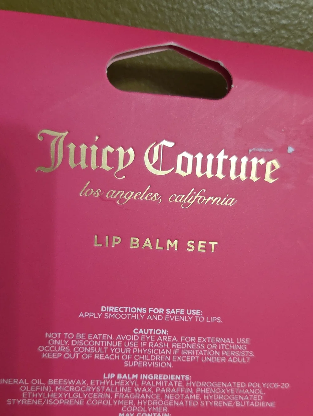 NEW Juicy Couture Pink Lip Balm Set - 4 Piece